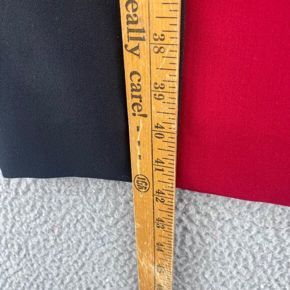 Tahari Dress Womens 14W Plus Red Colorblock Sheath Short Sleeve Knee Length Work - Picture 8 of 9